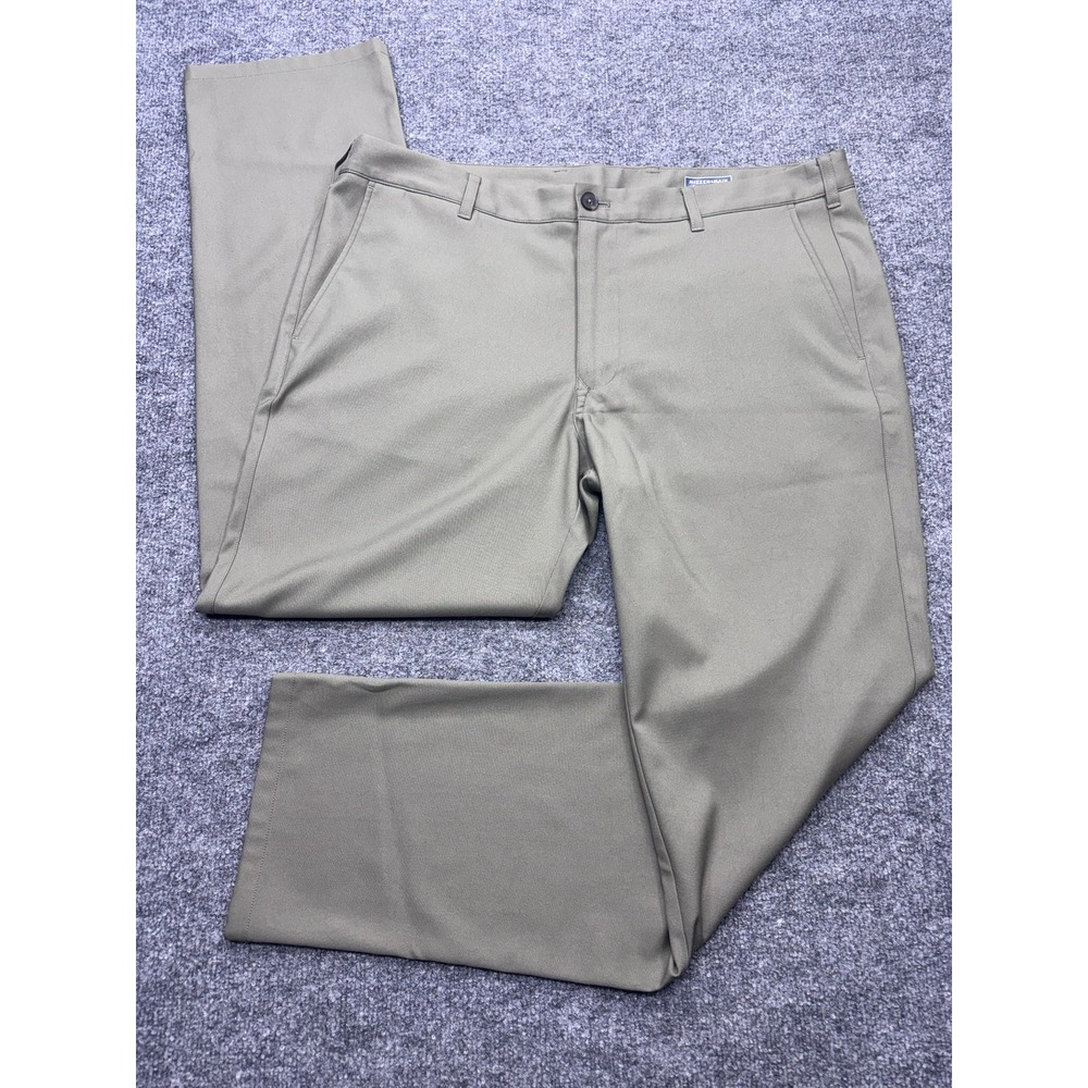Mizzen+Main Baron Chino Athletic Pants Mens 38x32 Olive Green Performance Twill